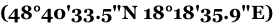 (4840'33.5"N 1818'35.9"E)